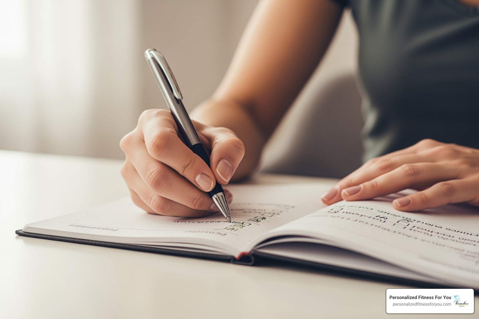 workout journal showing tracked progress - custom fitness training workout journal showing tracked progress - custom fitness training