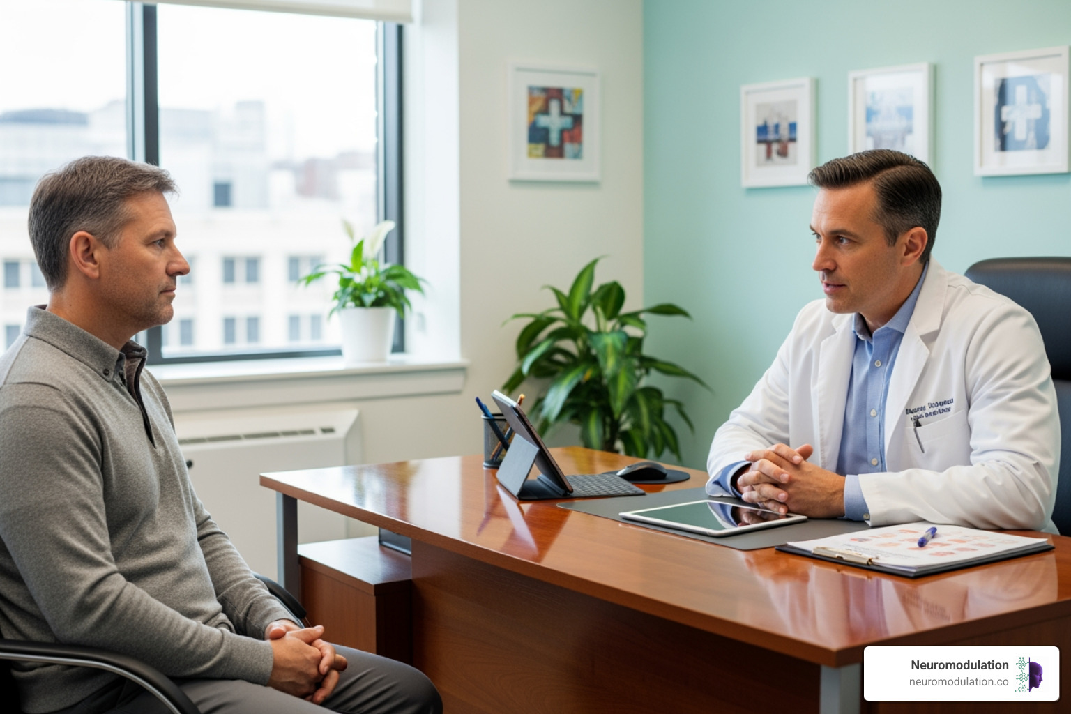 patient consulting with a pain management specialist - failed back surgery syndrome