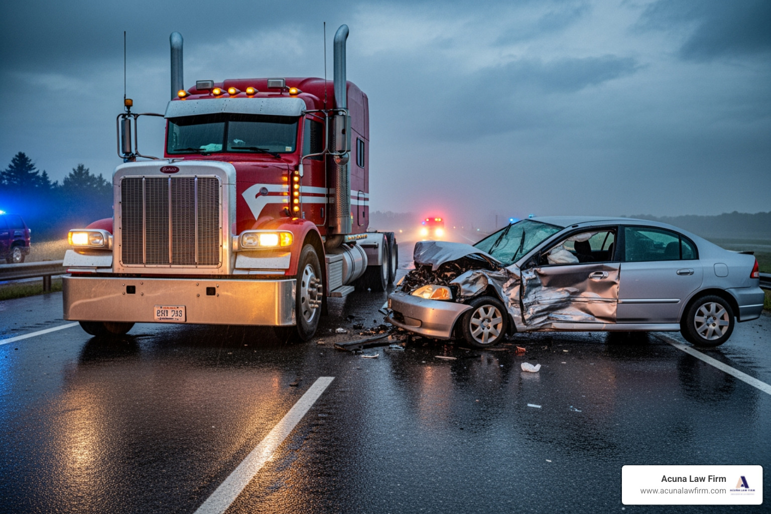 chart showing the high percentage of fatalities being occupants of other vehicles - 18 wheeler accident