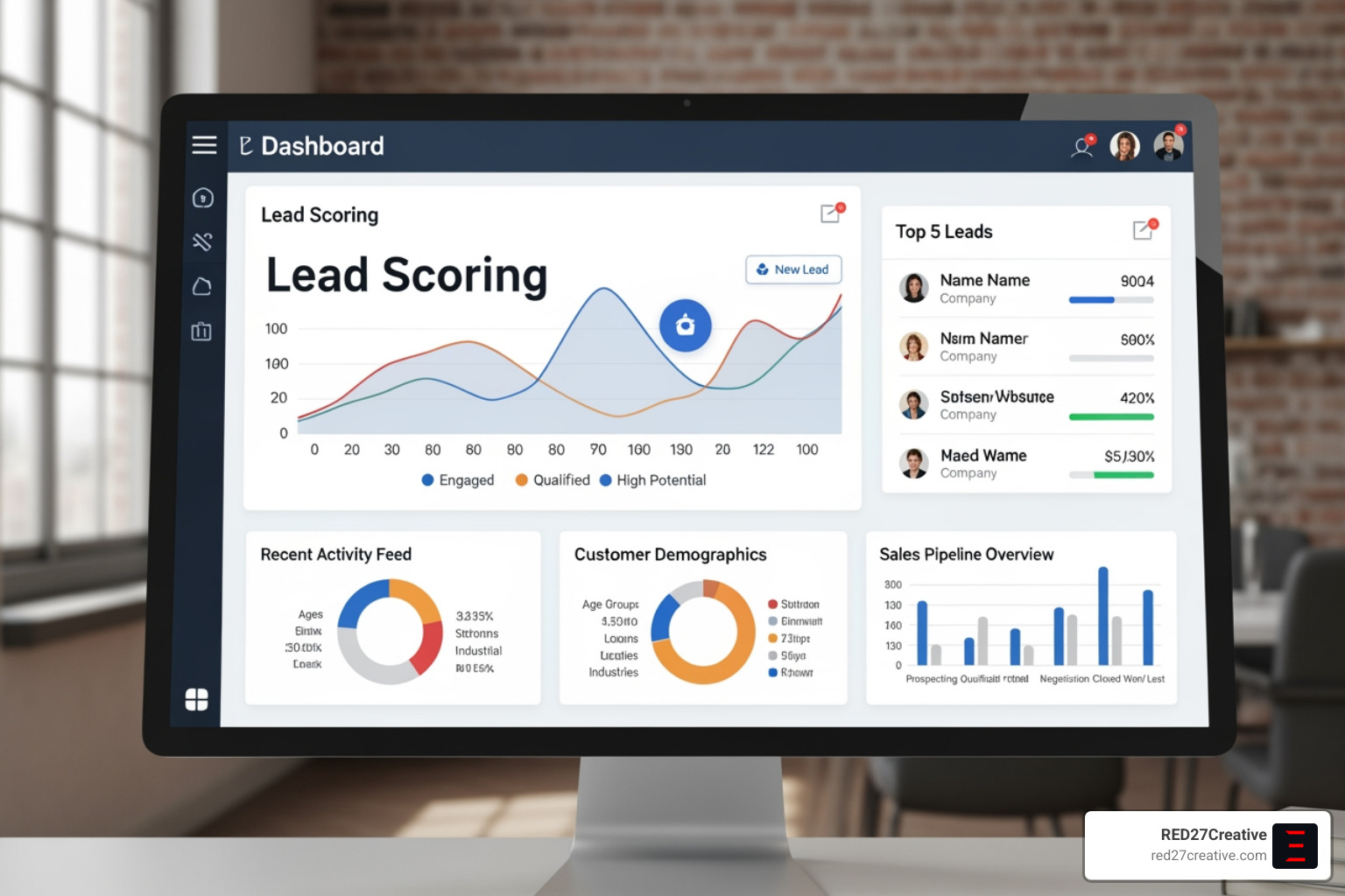 CRM dashboard lead scoring - Lead generation strategy CRM dashboard lead scoring - Lead generation strategy