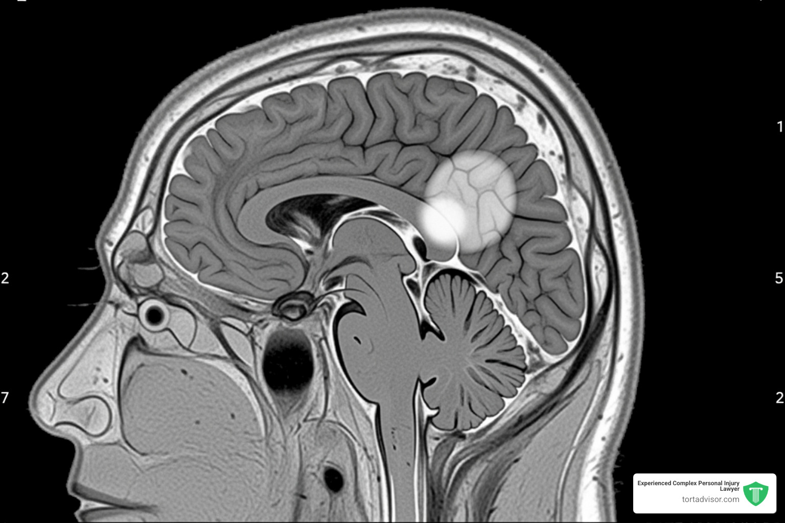 MRI scan showing a meningioma brain tumor - Depo-Provera severe side effects MRI scan showing a meningioma brain tumor - Depo-Provera severe side effects
