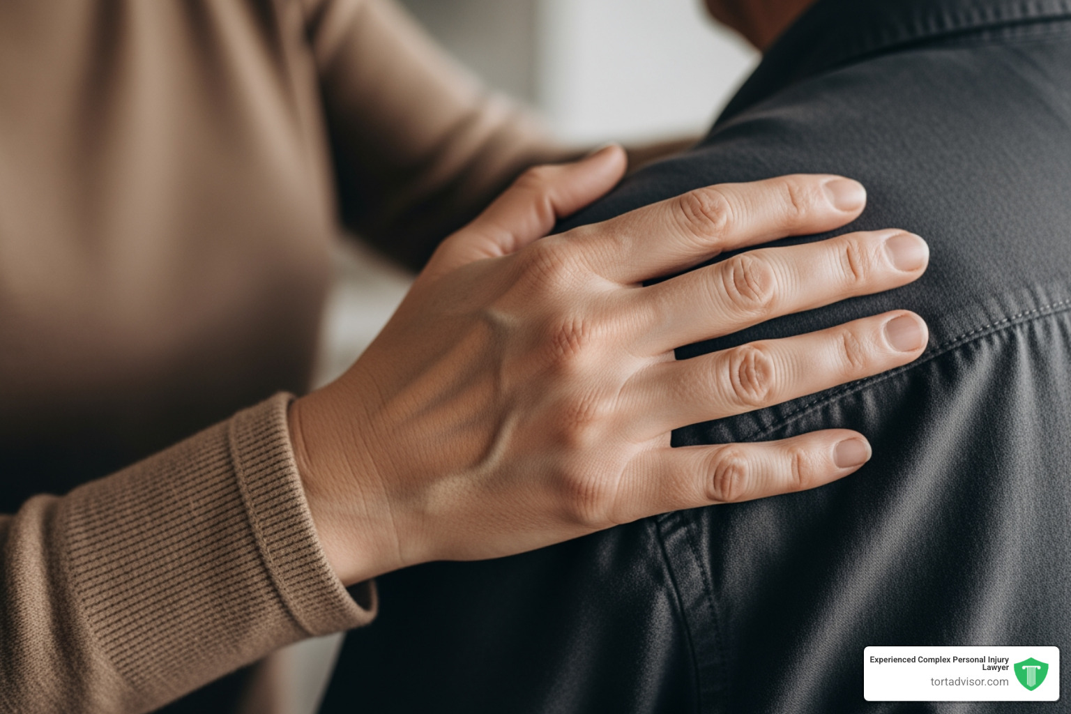 supportive hand resting on a person's shoulder - uber sexual assault cases supportive hand resting on a person's shoulder - uber sexual assault cases