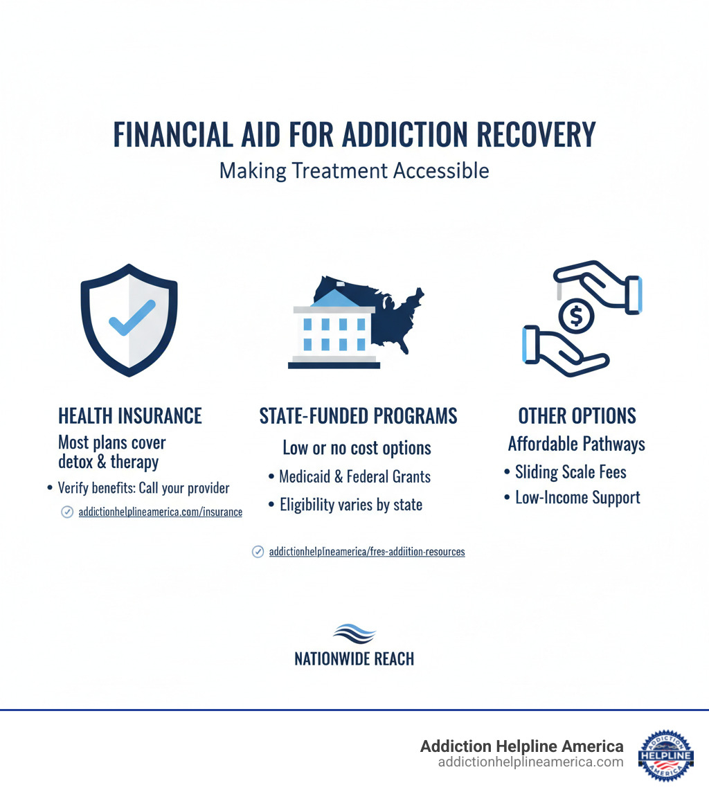 financial assistance options for addiction treatment - detox drug treatment near me infographic financial assistance options for addiction treatment - detox drug treatment near me infographic