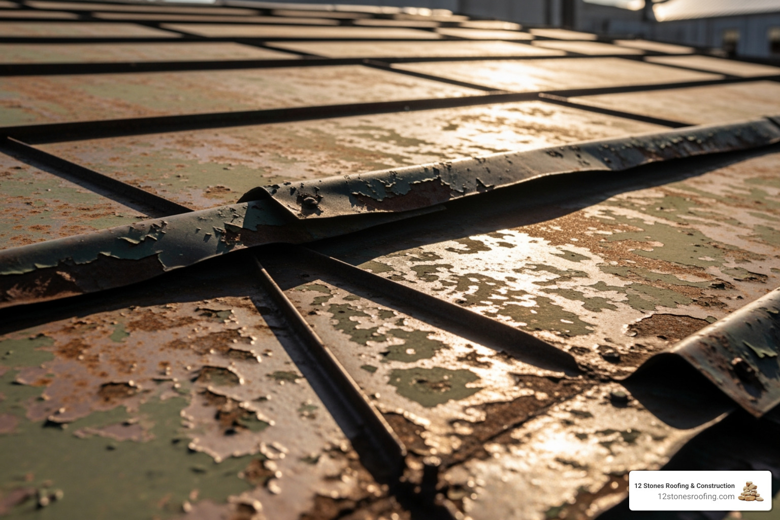 aging metal roof with visible rust, loose panels, or faded finish - metal roof replacement company aging metal roof with visible rust, loose panels, or faded finish - metal roof replacement company