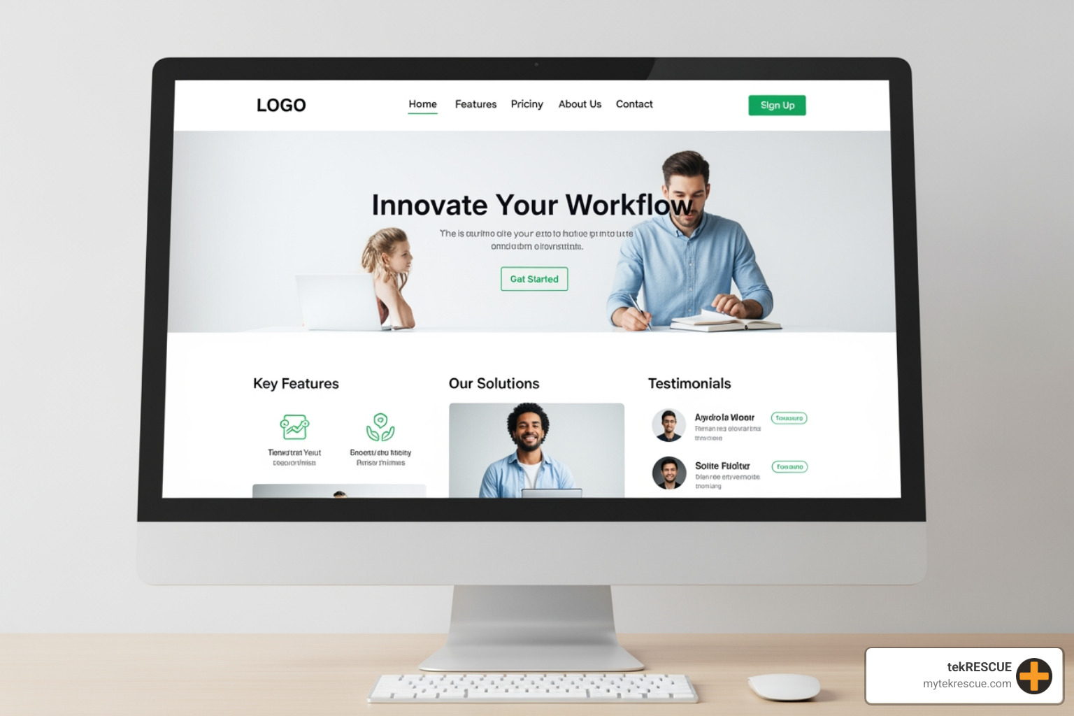 Clean, user-friendly startup website design. Alt text: "Clean, user-friendly startup website design." - web design for startups