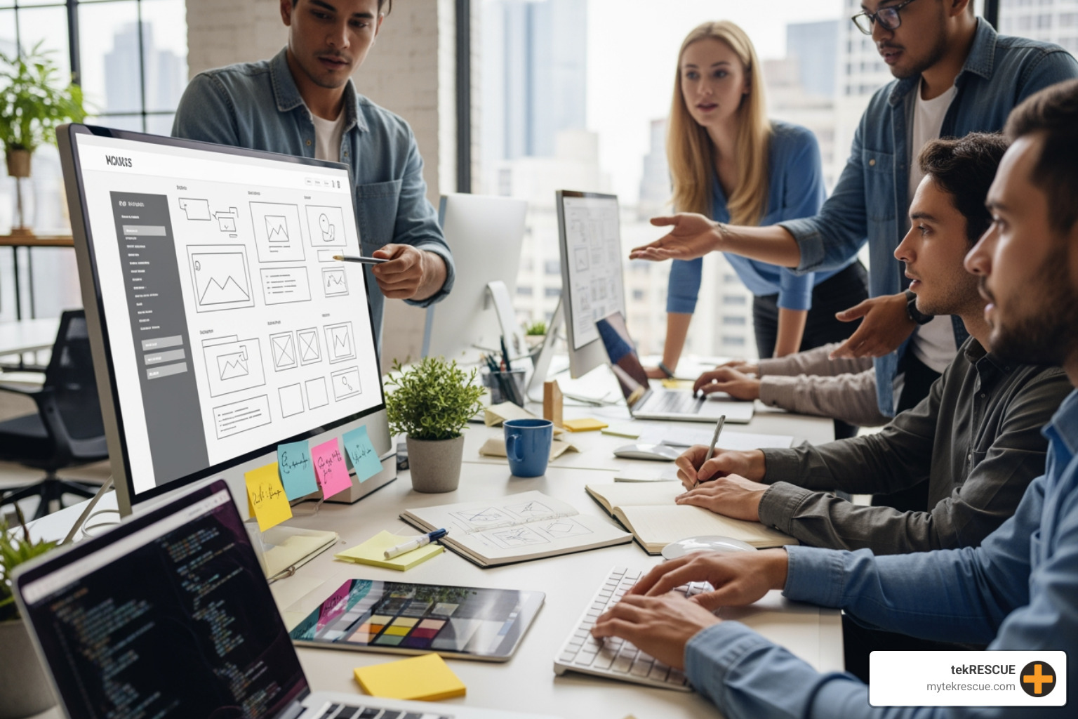 Collage of inspiring startup websites with tech-savvy, professional, and modular designs. Alt text: "Collage of modern startup website designs." - web design for startups