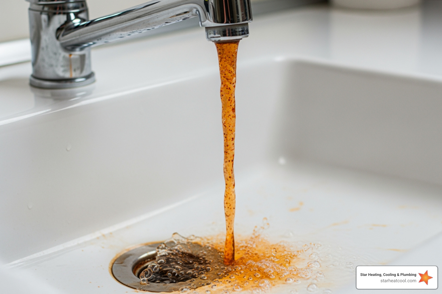 rusty water coming from a faucet - water heater repair in williams creek in