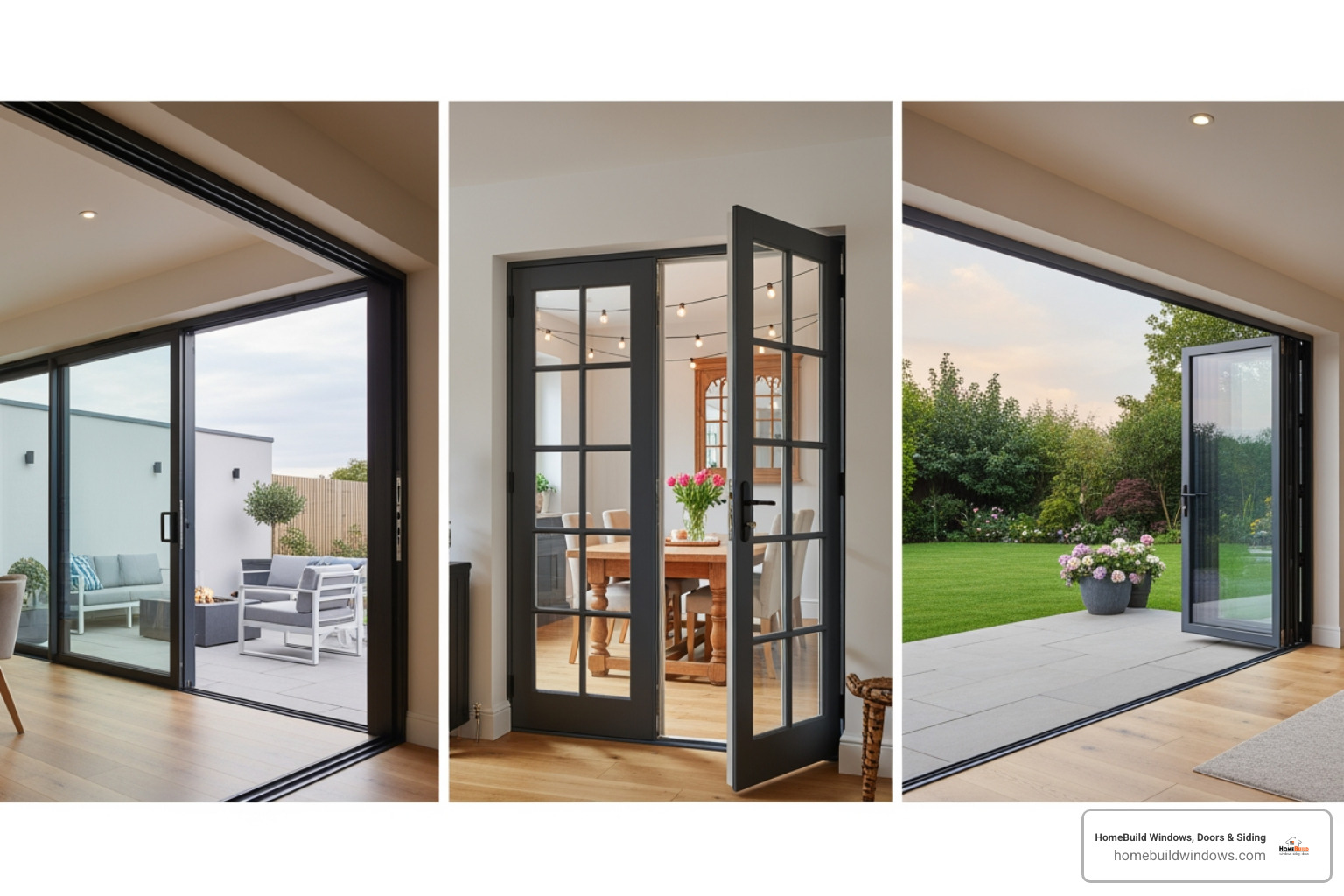 visual styles of sliding french and bifold patio doors - Patio door replacement cost