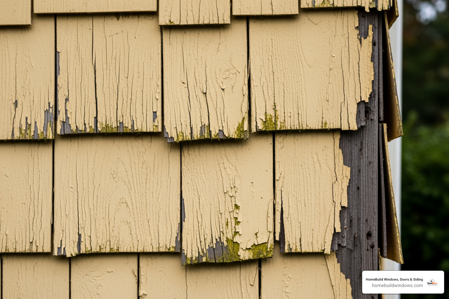 damaged siding showing cracks, warping, and fading - home siding services chicago