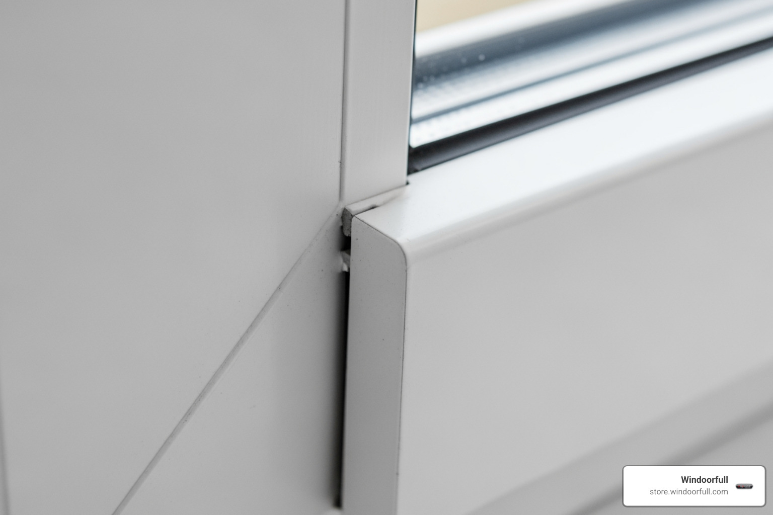 close-up on a clean, white uPVC window frame corner - replacement upvc windows close-up on a clean, white uPVC window frame corner - replacement upvc windows