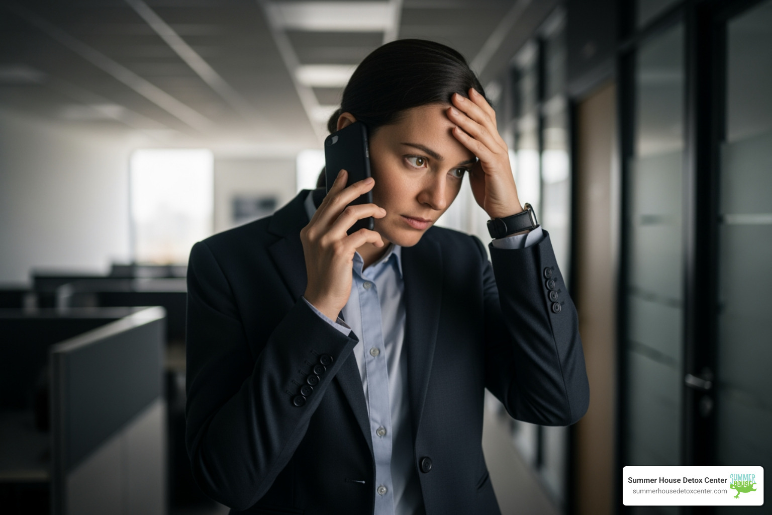 person making a confidential phone call for help - Florida addiction help