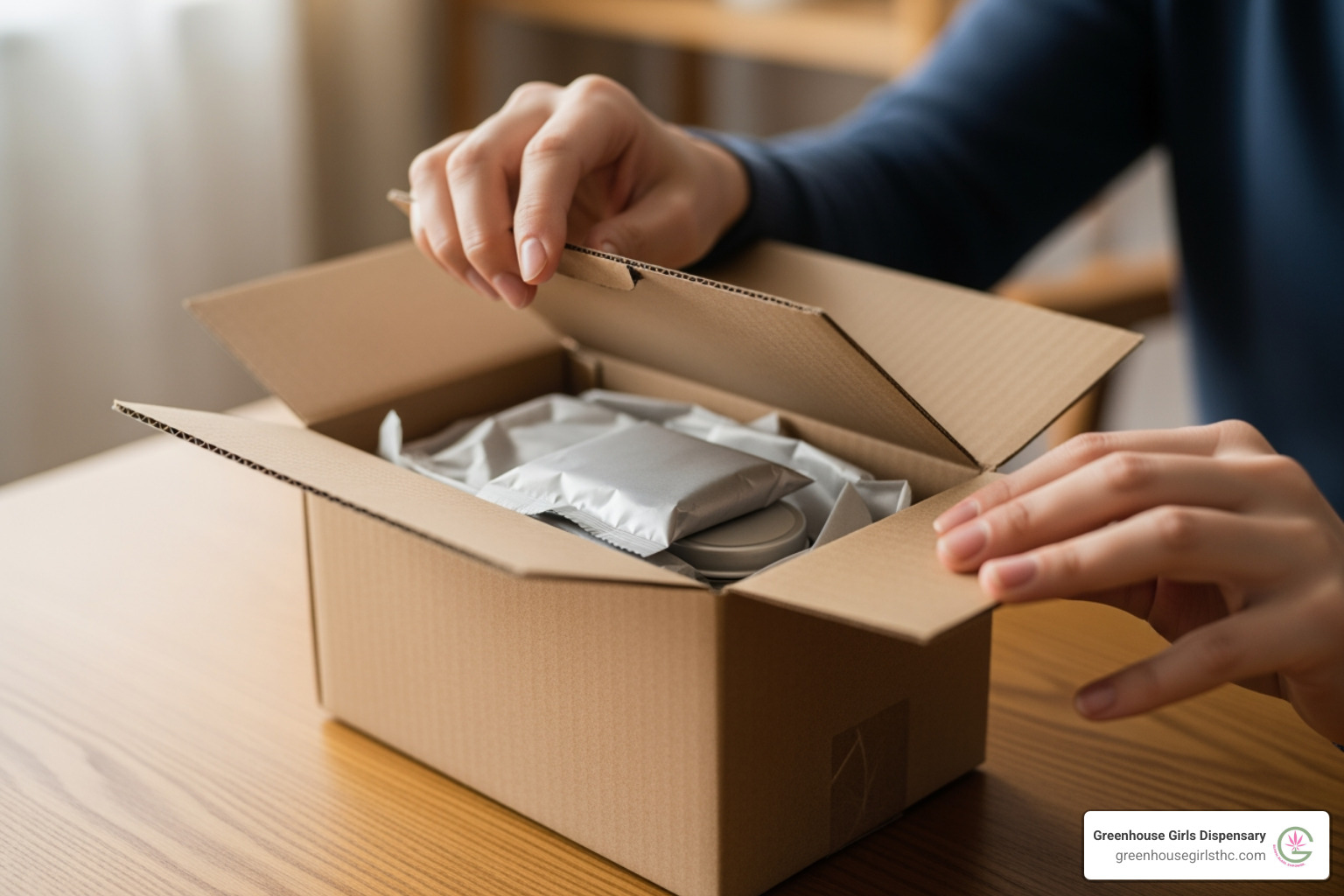 person unboxing discreet cannabis package - how to get free weed samples