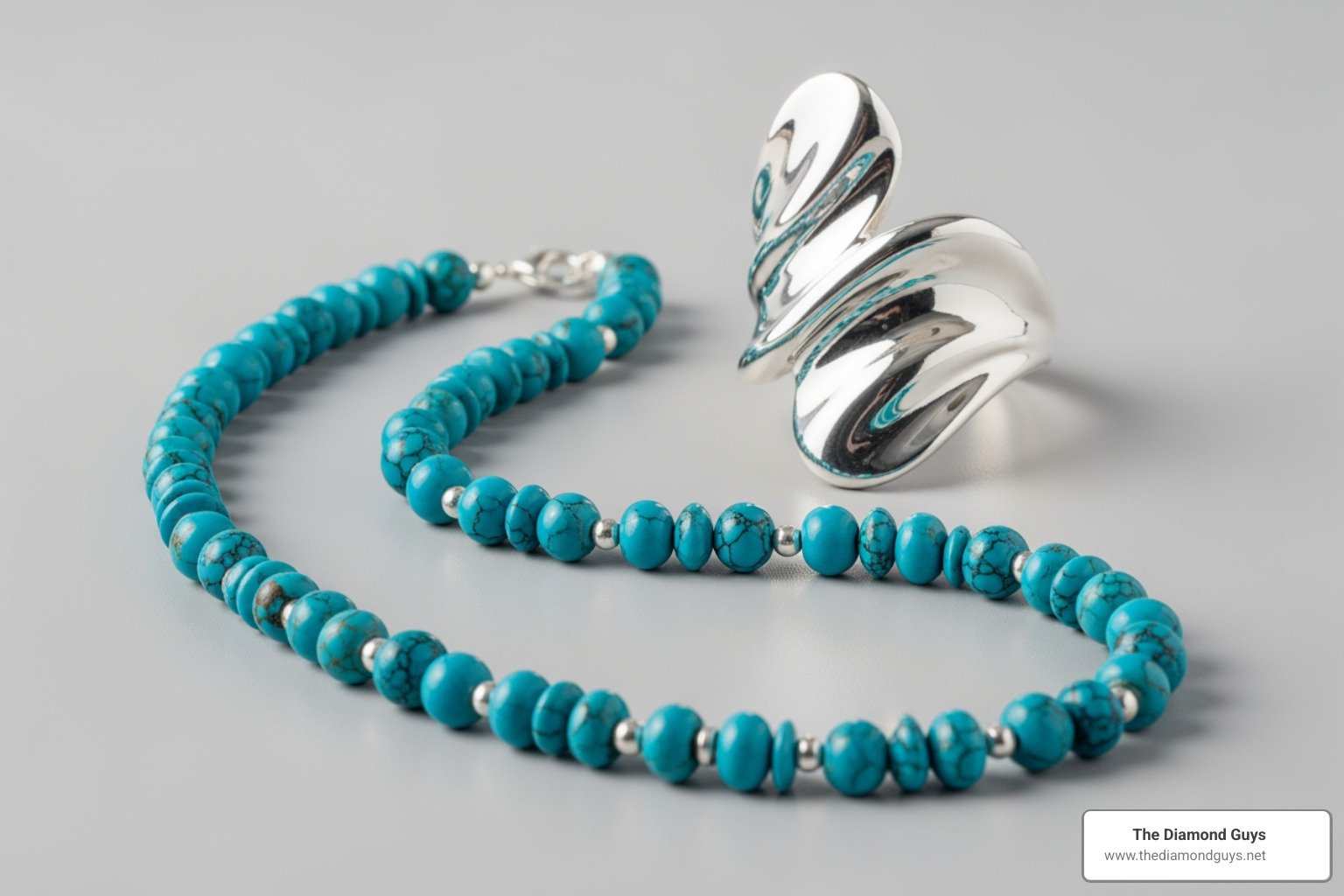 unique jewelry pieces, including a turquoise necklace and a modern, sculptural ring - jeweler in scottsdale az unique jewelry pieces, including a turquoise necklace and a modern, sculptural ring - jeweler in scottsdale az