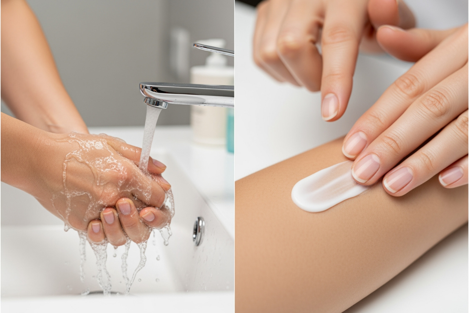 correct application technique: washing hands, then applying a thin layer to the skin - cream for pain correct application technique: washing hands, then applying a thin layer to the skin - cream for pain