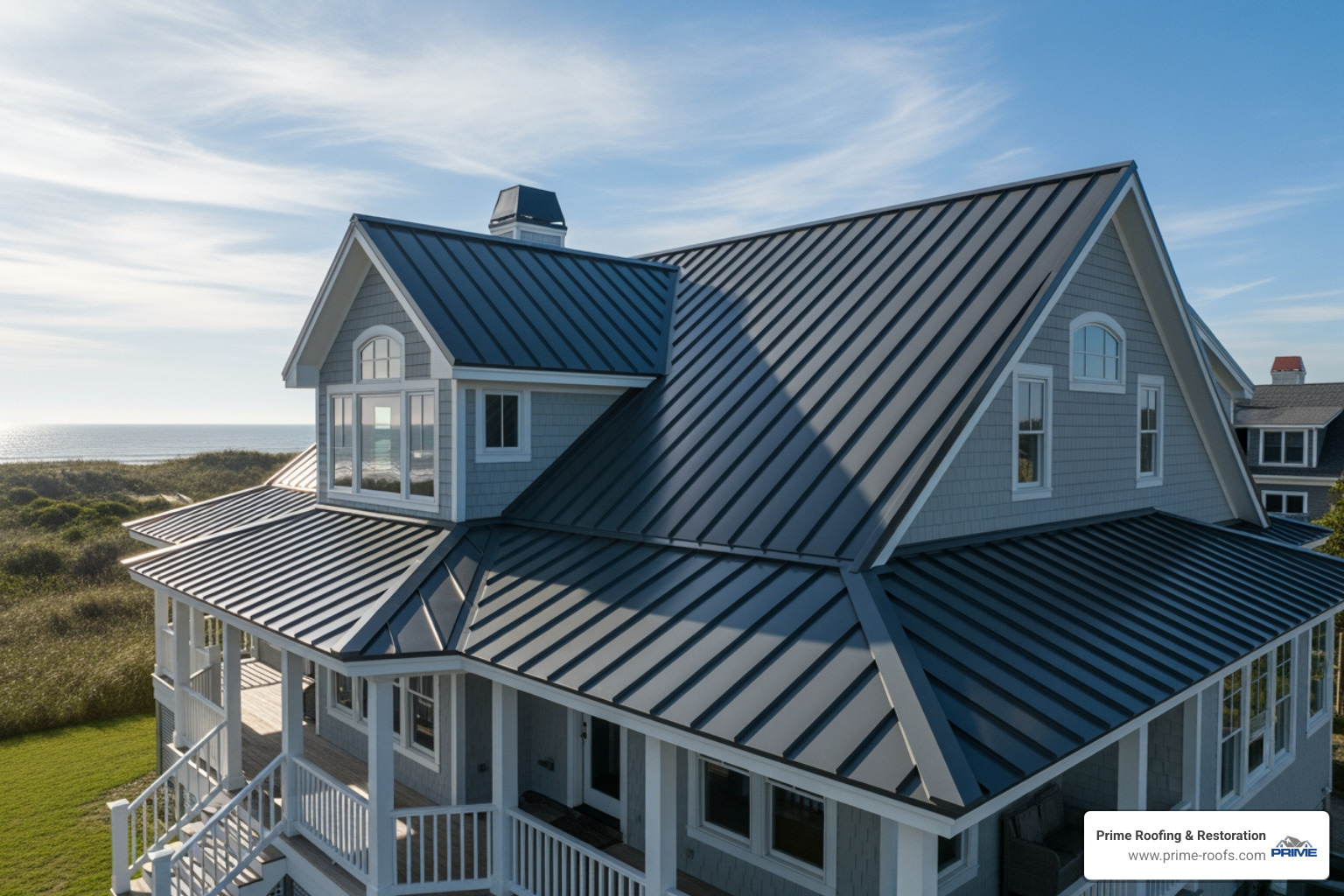 standing seam metal roof on a coastal residence - roof replacement gulf shores al standing seam metal roof on a coastal residence - roof replacement gulf shores al
