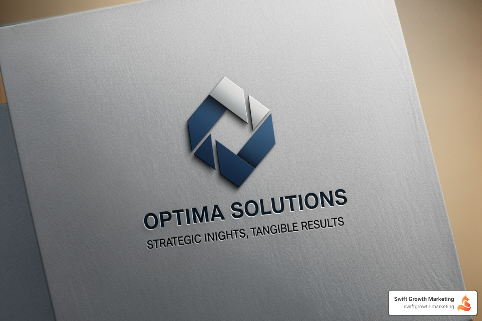 A consultant enthusiastically speaking on stage at a professional conference, with a large screen behind them displaying their firm's logo and presentation slides. - consulting firm branding