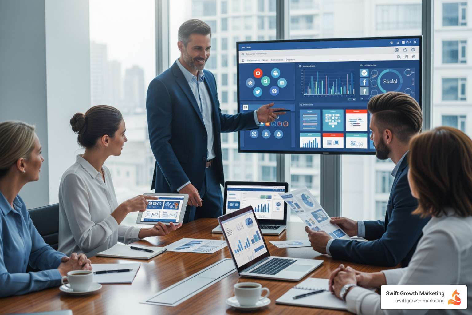 professional, modern financial advisor website on a desktop and mobile device - financial advisory marketing