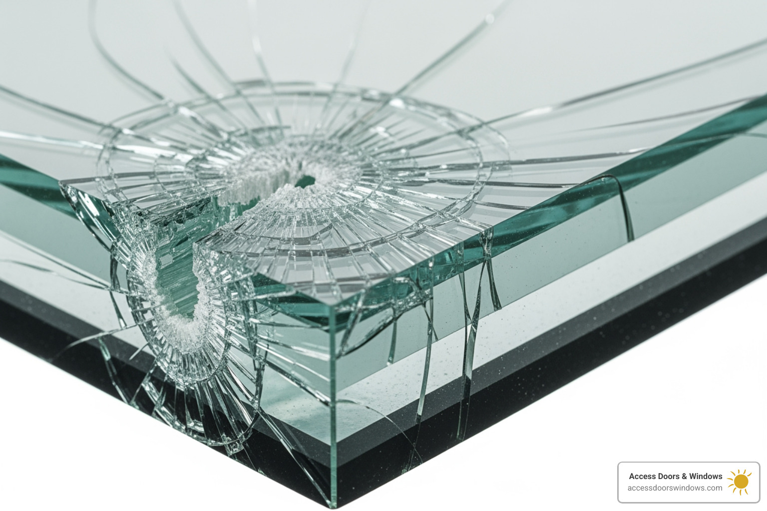 Close-up of an impact-resistant window pane - Fort Myers window replacement