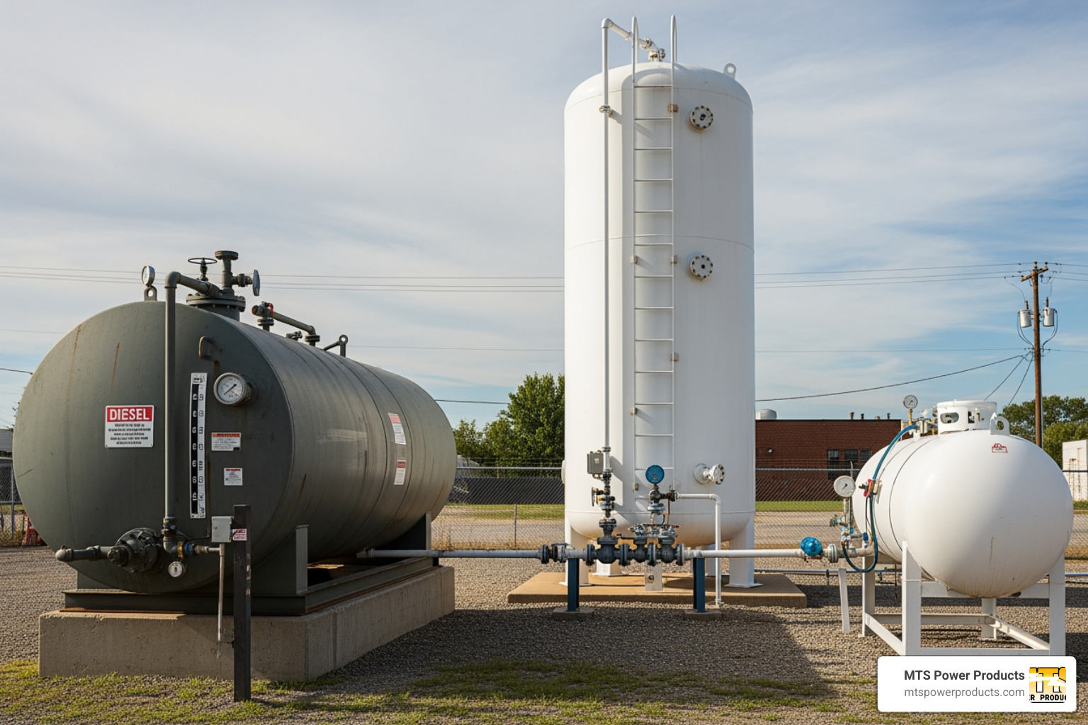 Diesel, Natural Gas, and Propane fuel tanks for commercial generators - commercial generator Diesel, Natural Gas, and Propane fuel tanks for commercial generators - commercial generator