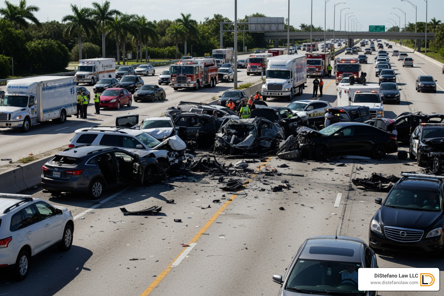 Multi-car pile-up on a busy Fort Lauderdale highway - when to hire a fort lauderdale car accident lawyer Multi-car pile-up on a busy Fort Lauderdale highway - when to hire a fort lauderdale car accident lawyer