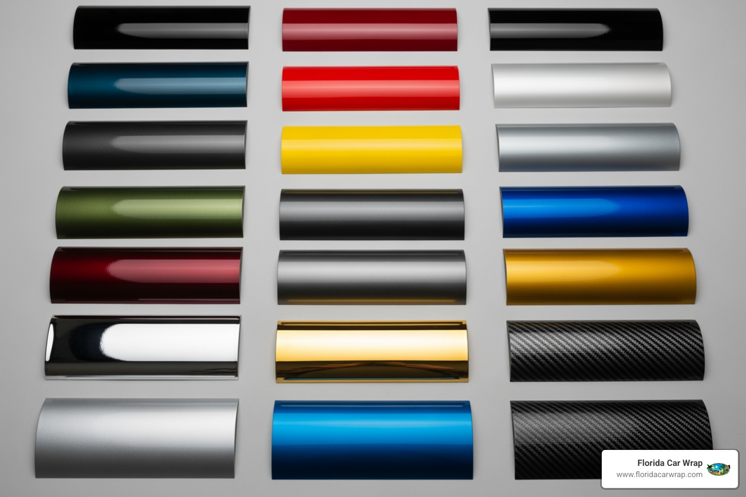 Vinyl wrap color swatches and finishes - vinyl wrapping auto
