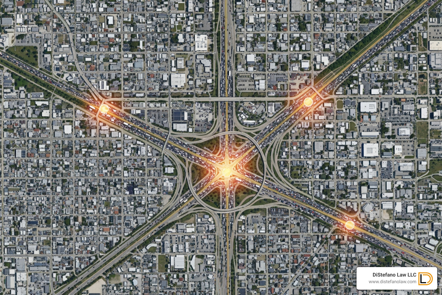 Map highlighting dangerous intersections in Fort Lauderdale, showing traffic congestion - fort lauderdale car accident