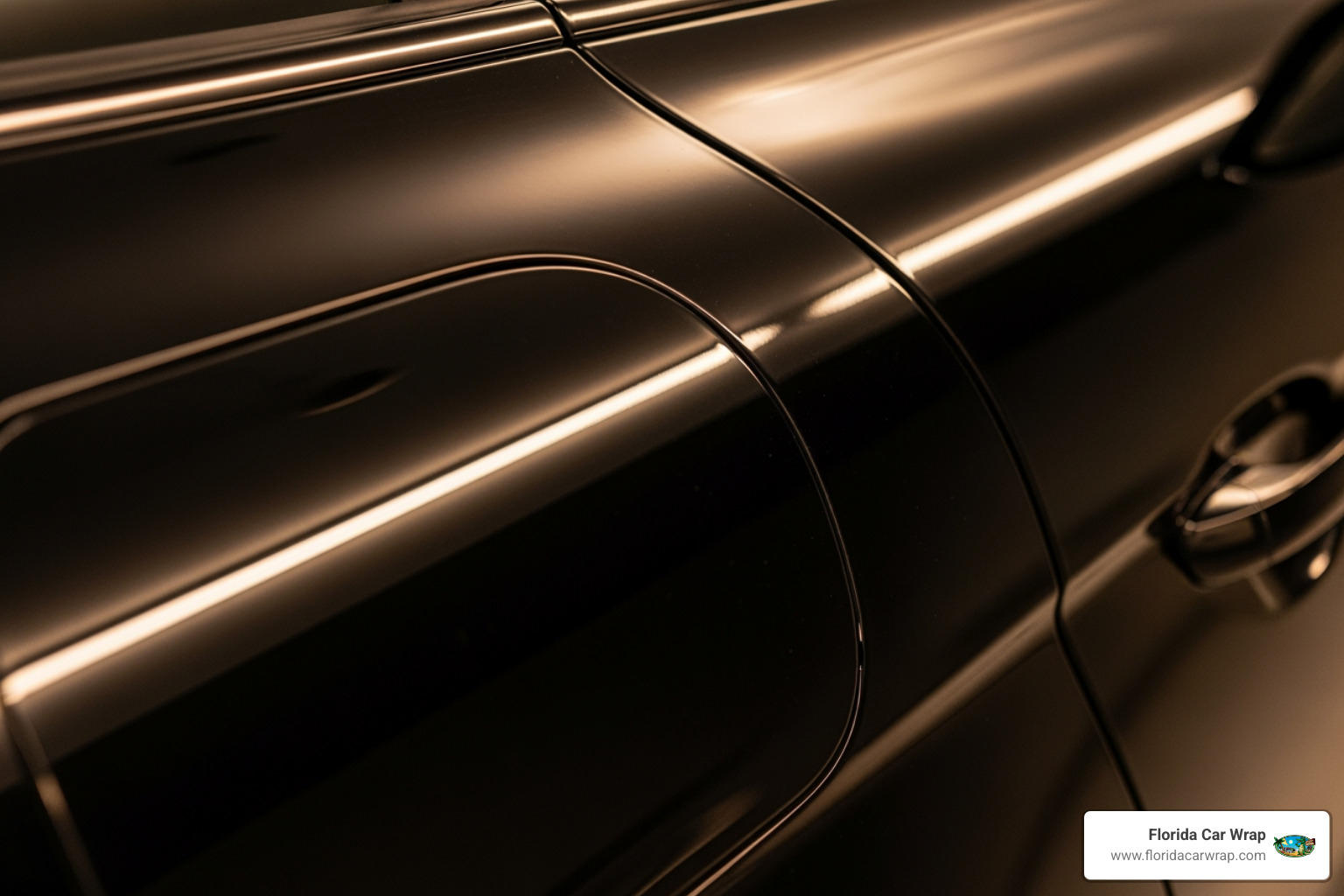 glossy, clean car panel after successful PPF removal and polishing - how to remove paint protection film