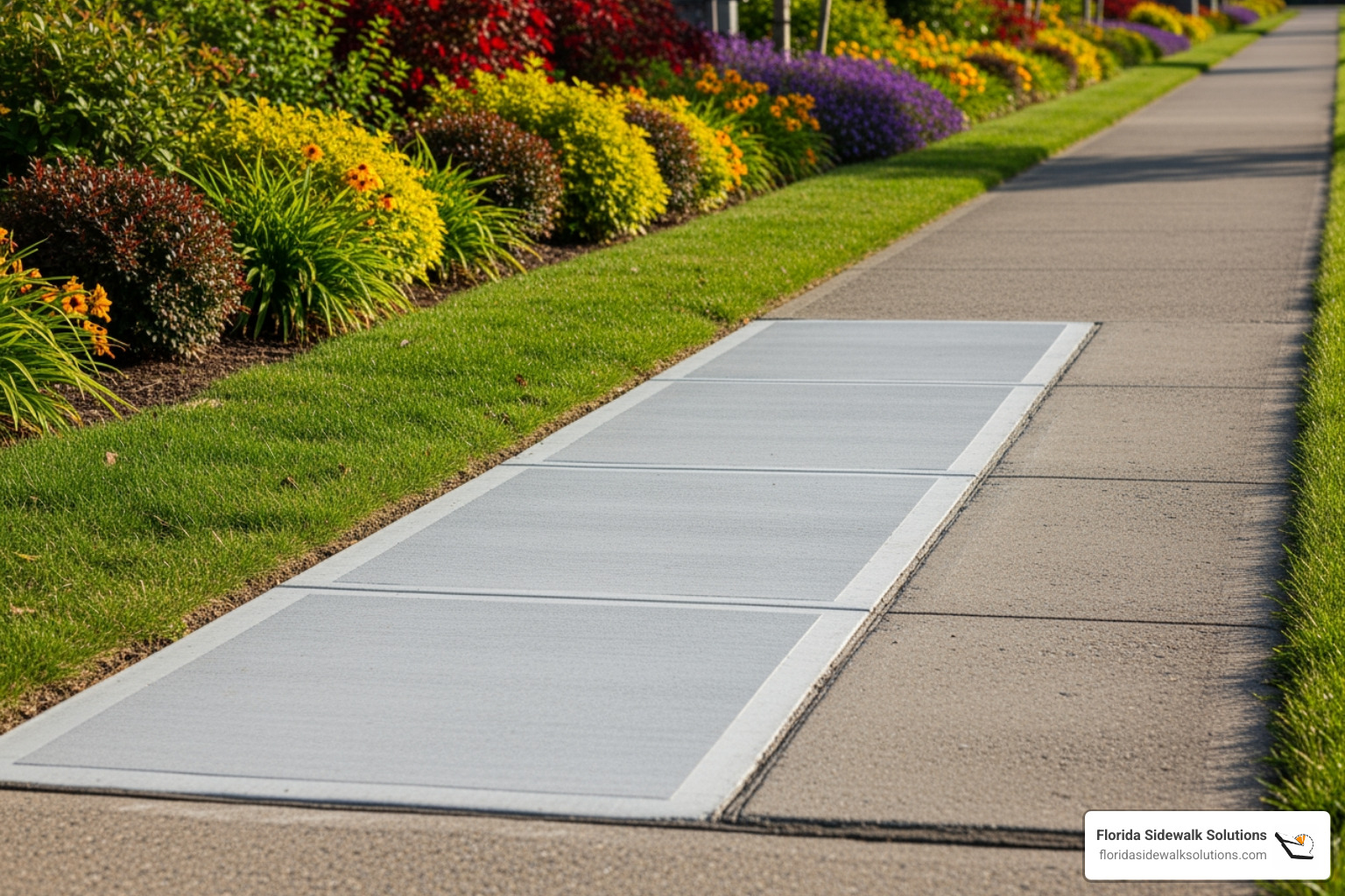 safe, level, and aesthetically pleasing repaired sidewalk - cracked sidewalk repair