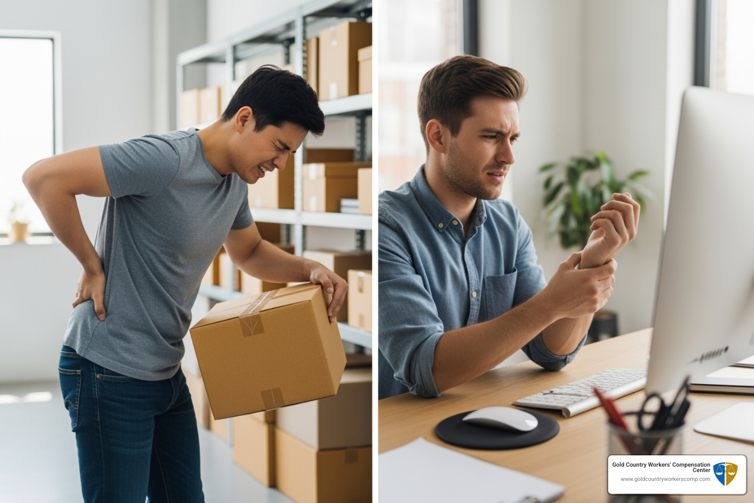 common workplace injuries like back strain and repetitive motion - Workers comp lawyer California common workplace injuries like back strain and repetitive motion - Workers comp lawyer California