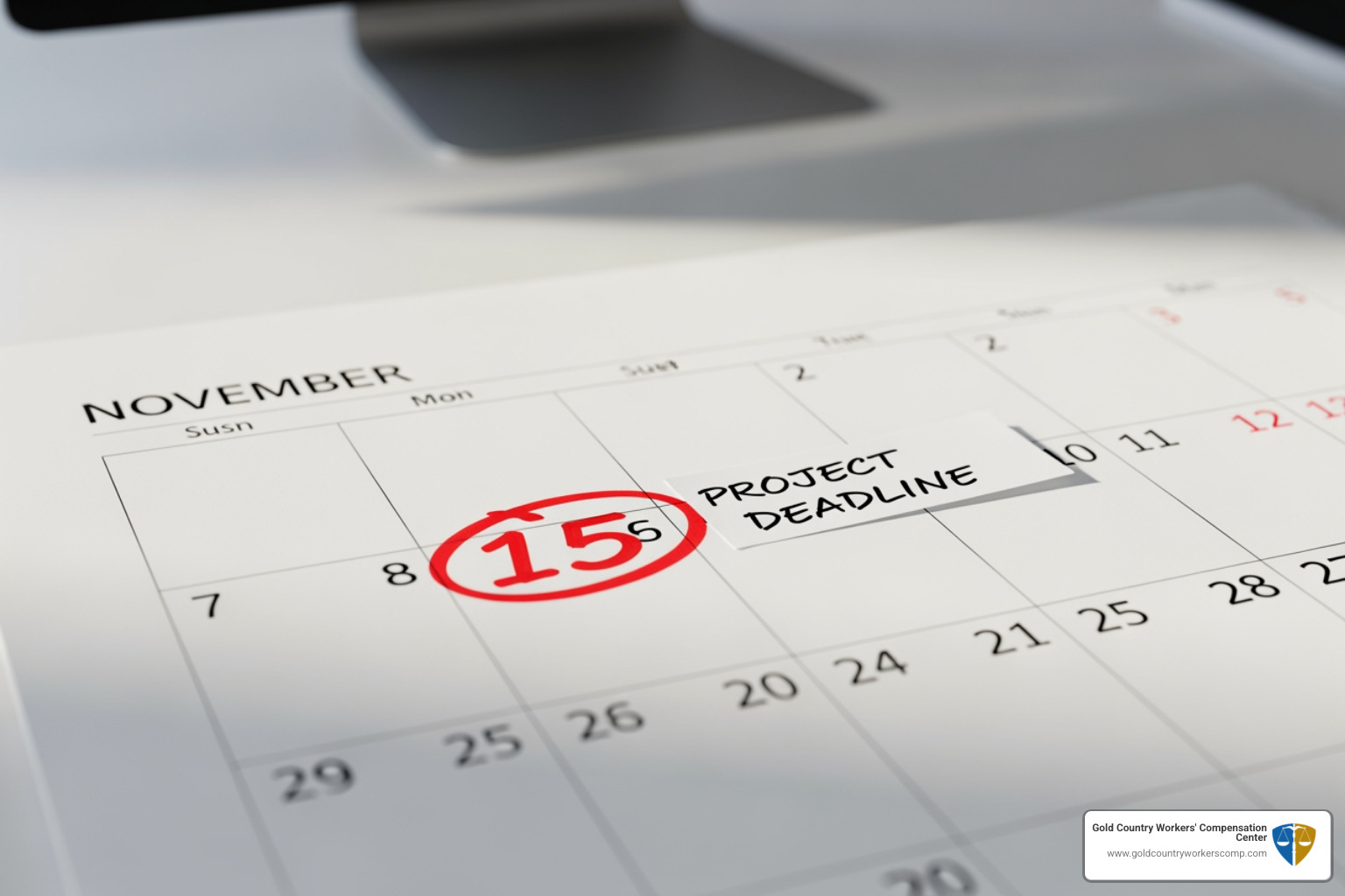 calendar with appeal deadline circled - Social Security disability advice