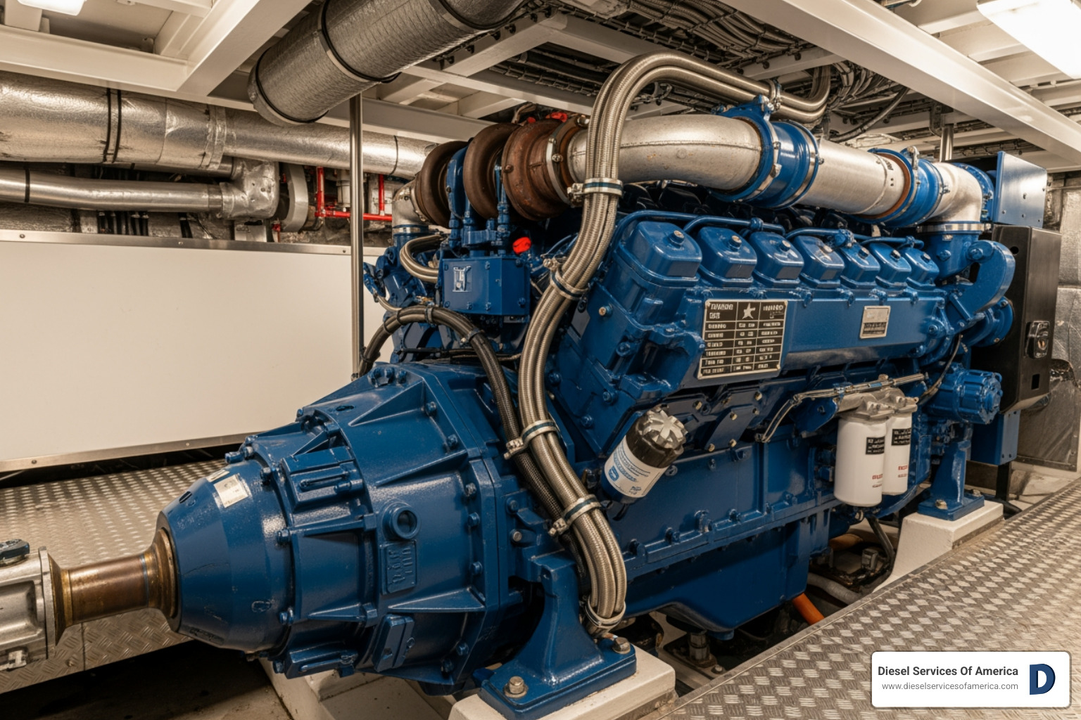 marine transmission unit connected to a diesel engine - Marine diesel engine supplier