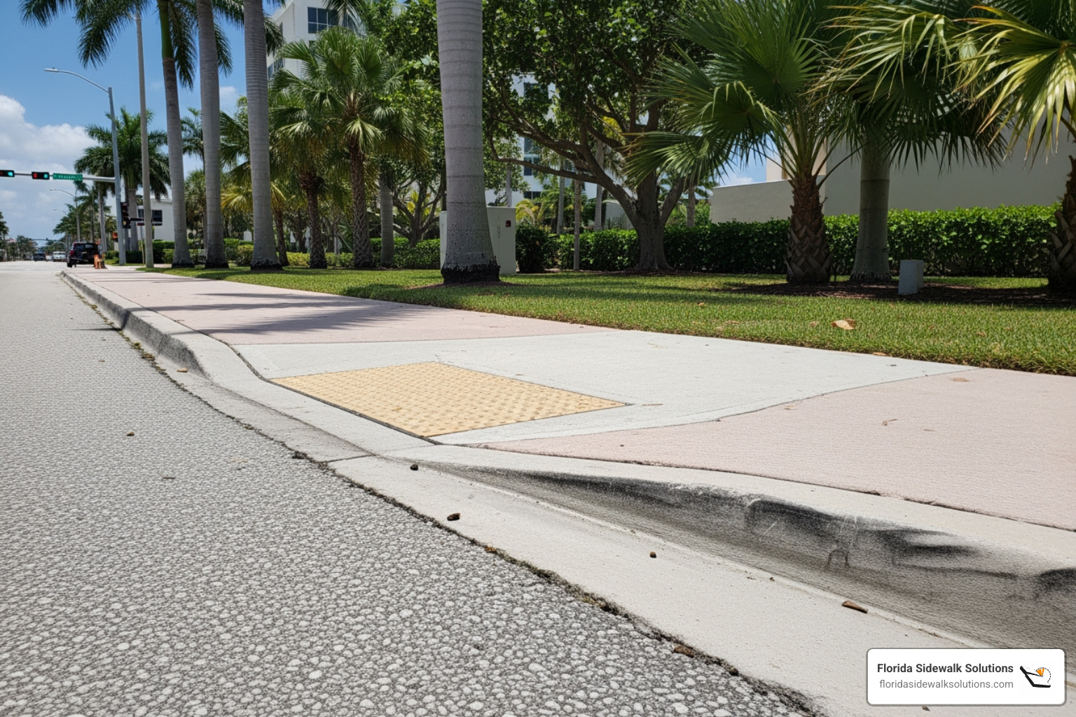 a completed sidewalk repair project by Florida Sidewalk Solutions - concrete repair West Palm Beach a completed sidewalk repair project by Florida Sidewalk Solutions - concrete repair West Palm Beach