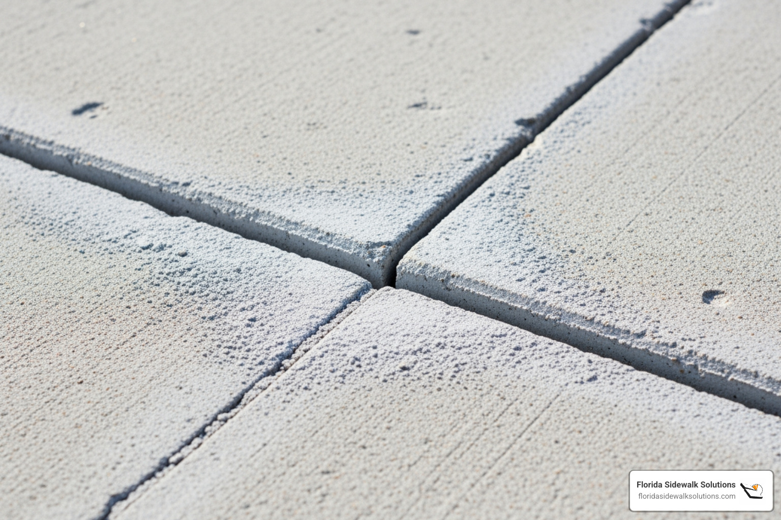 Clean, precise cut on a sidewalk to level two panels - Sidewalk Repair West Palm Beach Clean, precise cut on a sidewalk to level two panels - Sidewalk Repair West Palm Beach