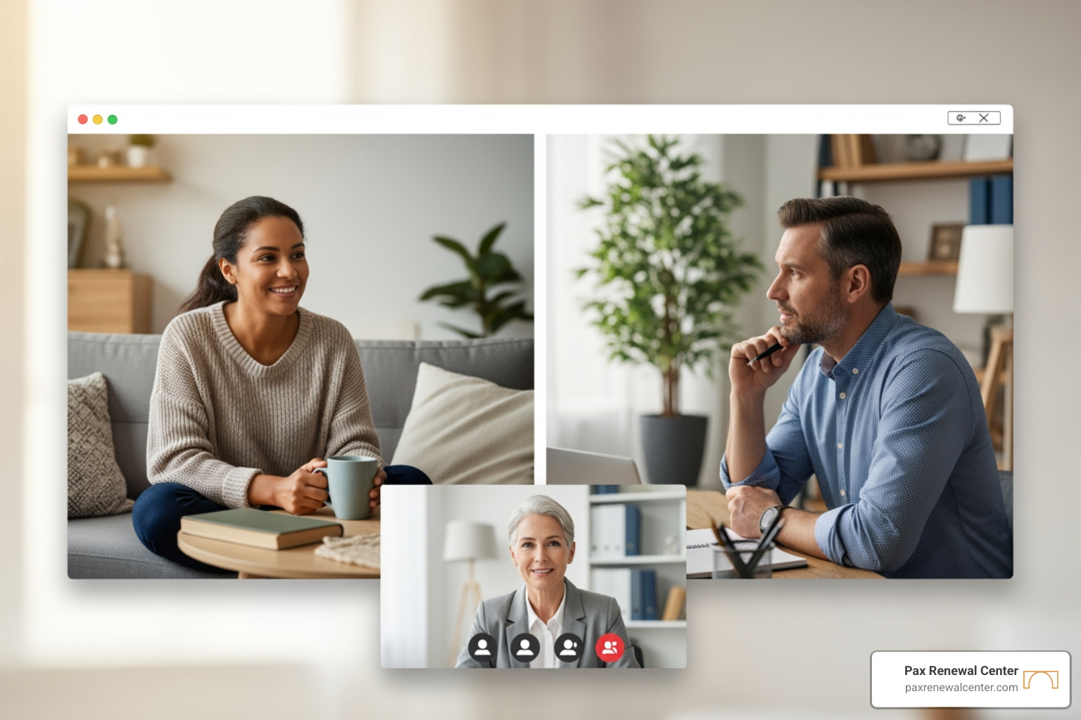 person browsing therapist profiles - online relationship therapy