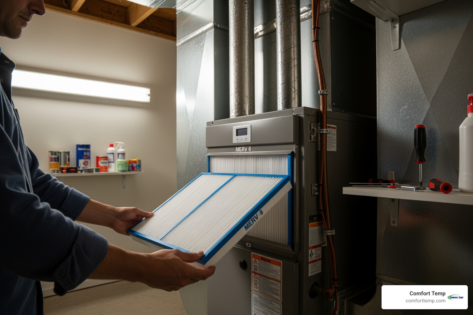 homeowner replacing a standard 1-inch air filter - AC maintenance plan homeowner replacing a standard 1-inch air filter - AC maintenance plan