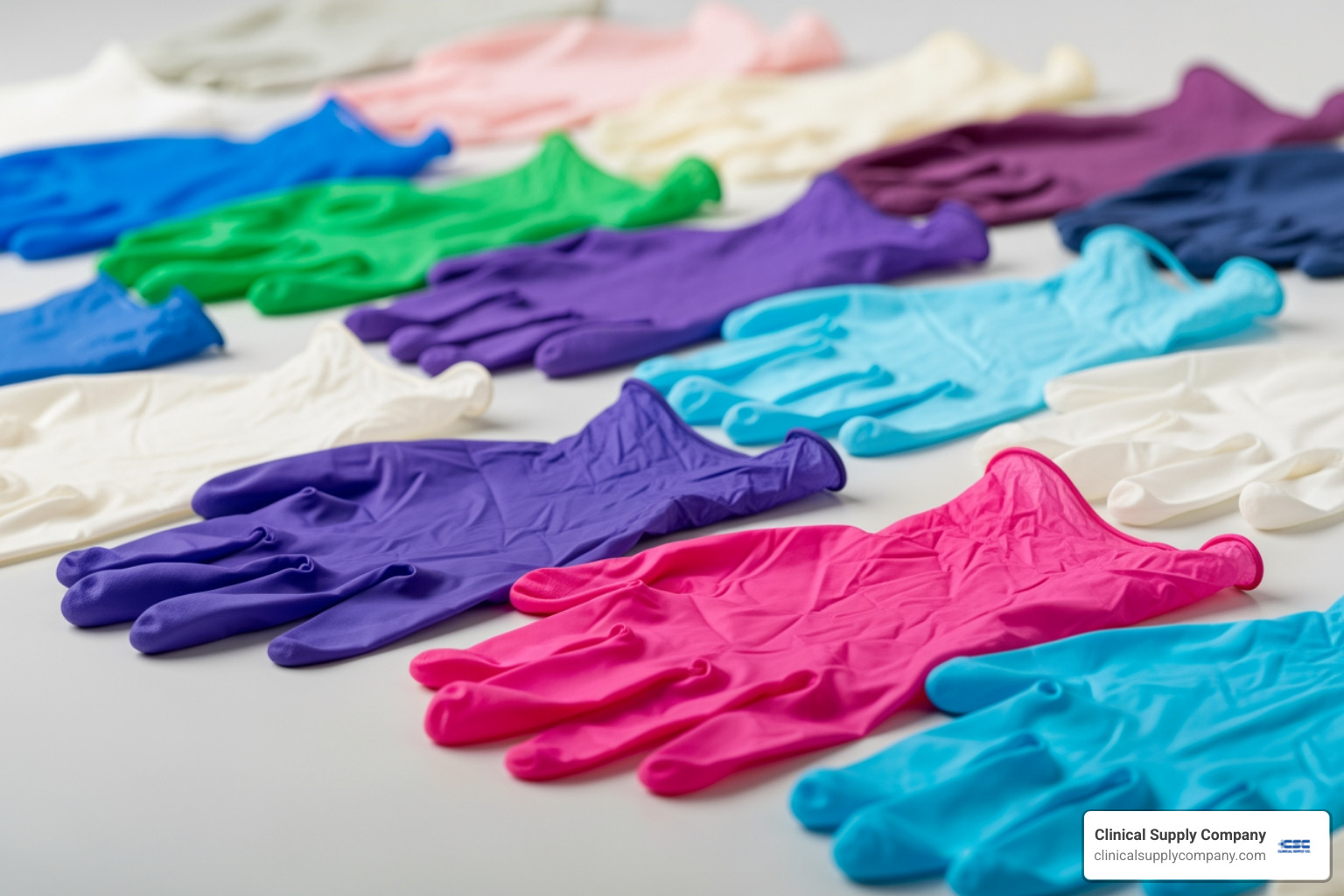 variety of dental gloves (nitrile, latex, vinyl) in different colors - dental gloves ohio