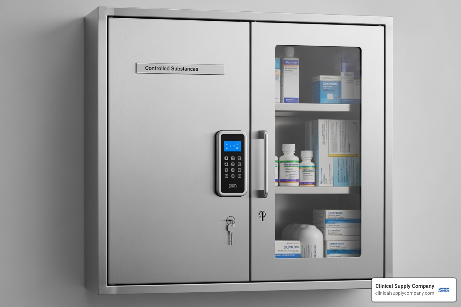 Locked cabinet for high-value or controlled dental supplies - how to manage inventory of dental office supplies Locked cabinet for high-value or controlled dental supplies - how to manage inventory of dental office supplies