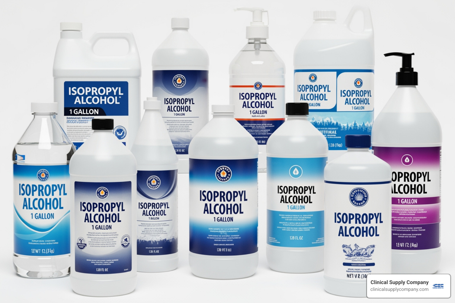 collage of different alcohol gallon products - 1 gallon alcohol price