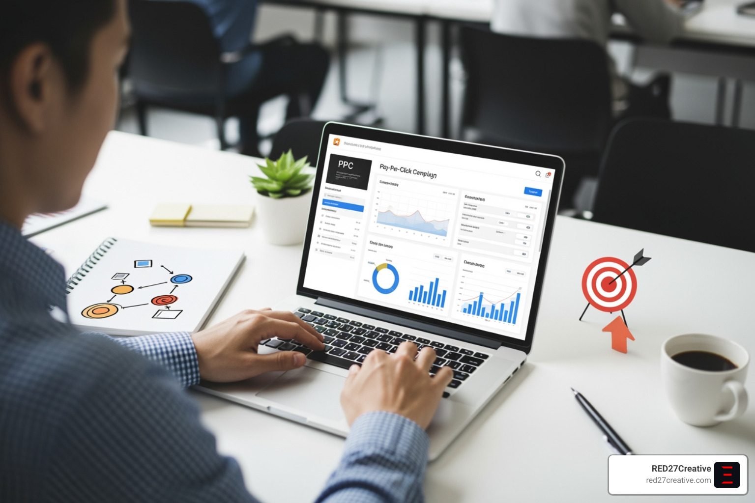 Google Ads New Campaign dashboard interface - PPC campaign setup Google Ads New Campaign dashboard interface - PPC campaign setup