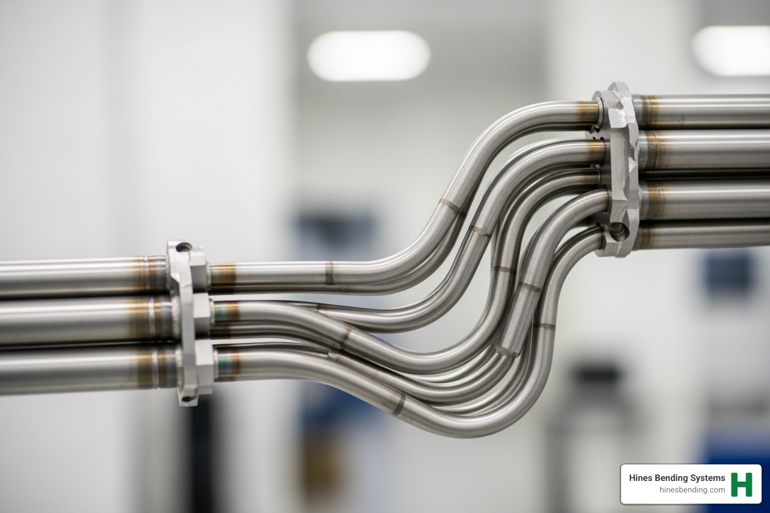 Image of intricate bent tubing for a high-profile aerospace or defense application - cnc tube bending machines Image of intricate bent tubing for a high-profile aerospace or defense application - cnc tube bending machines