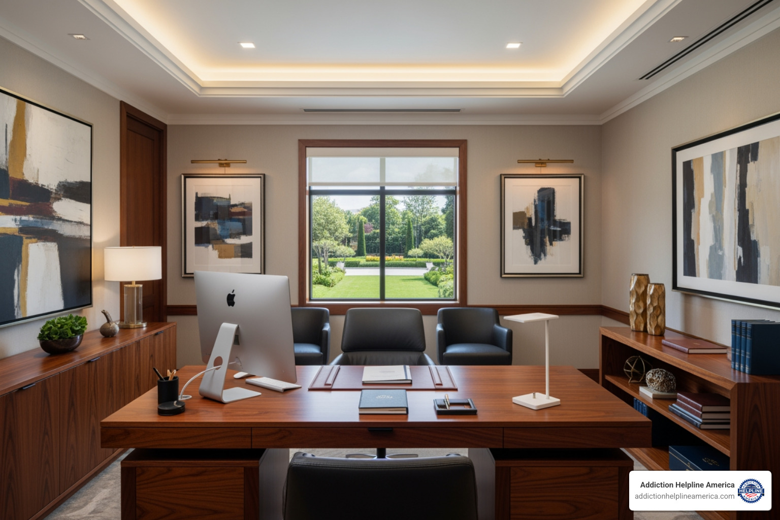 Luxury rehab amenity like a private office space - Executive rehab Costa Mesa