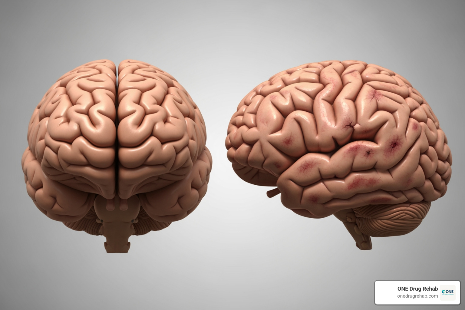 healthy brain vs meth affected brain - meth addiction recovery