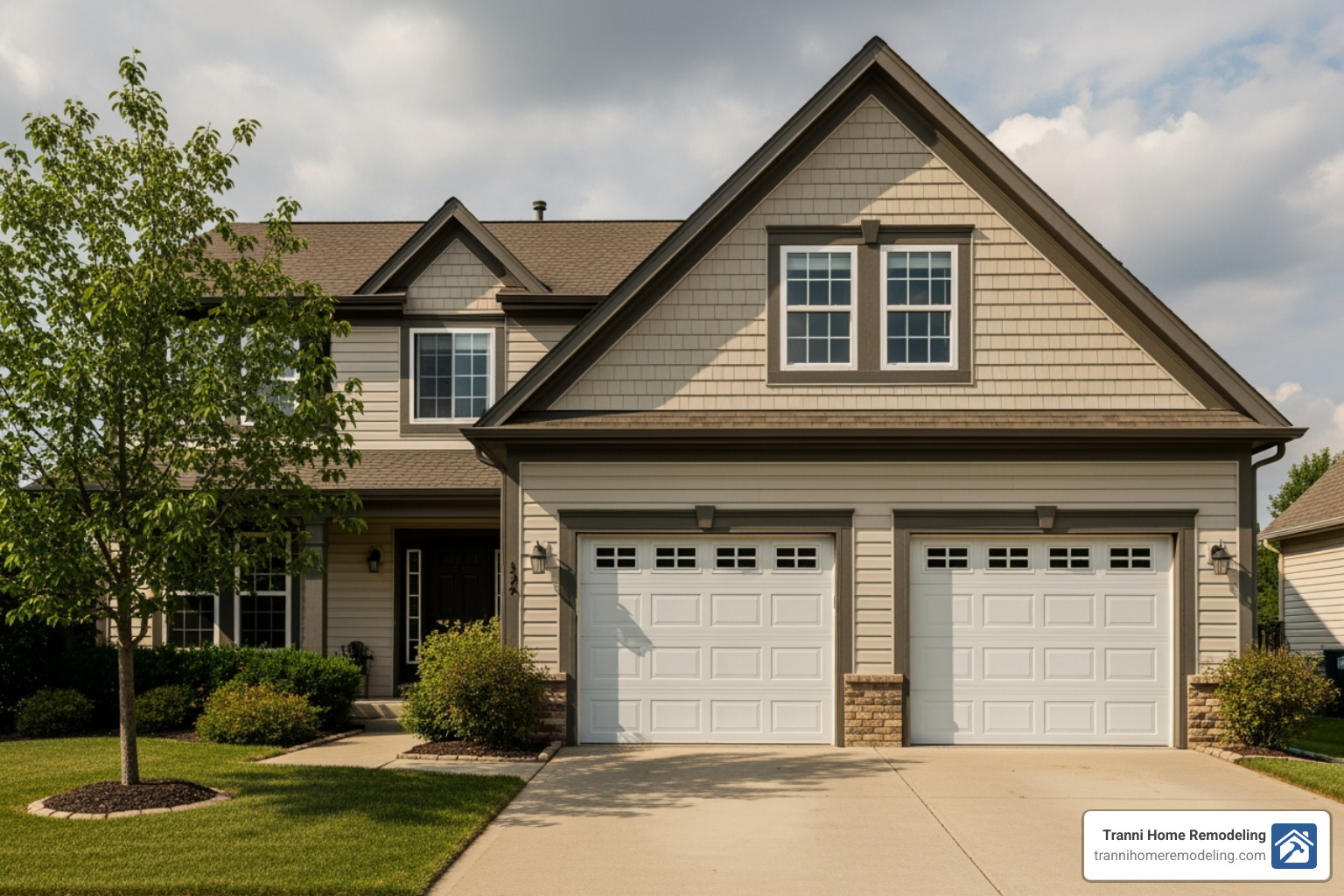 standard two-car attached garage - cost to build a garage addition