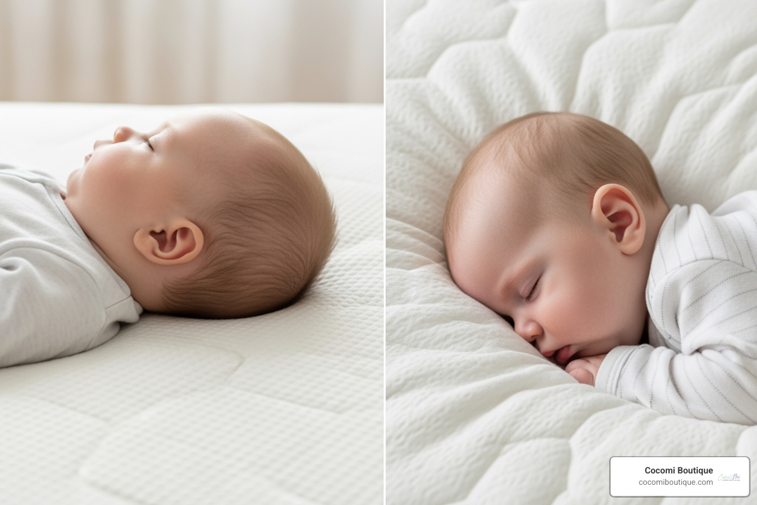 Firm vs soft mattress comparison - newborn sleep nest