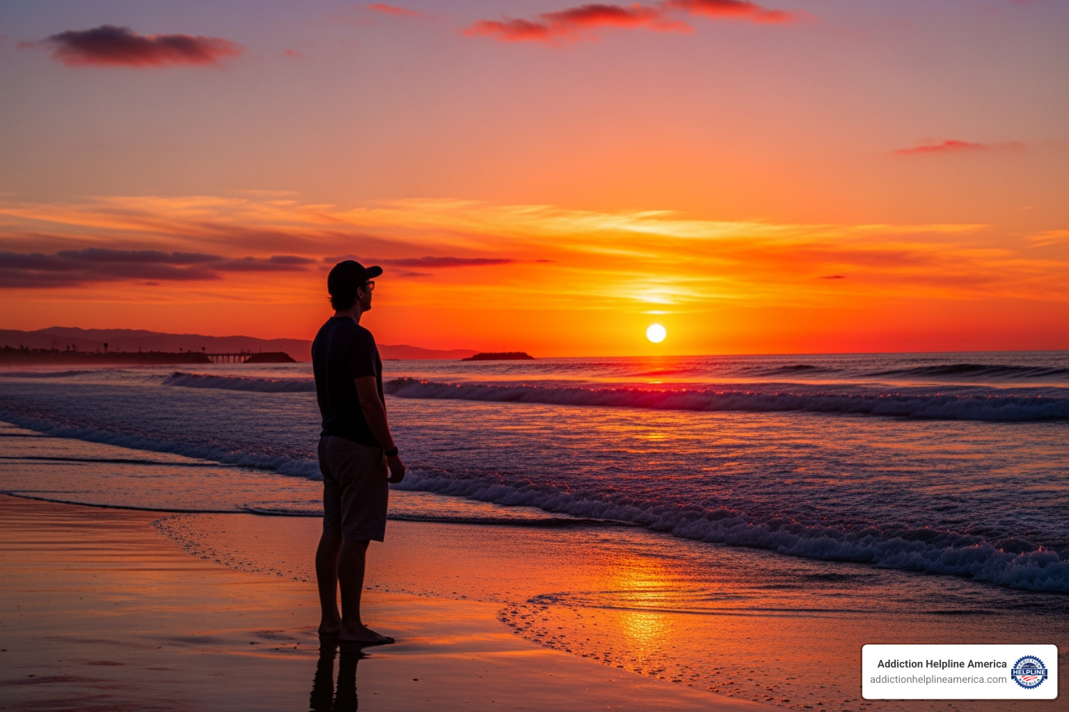 person looking hopefully towards a Costa Mesa sunset - IOP program Costa Mesa person looking hopefully towards a Costa Mesa sunset - IOP program Costa Mesa