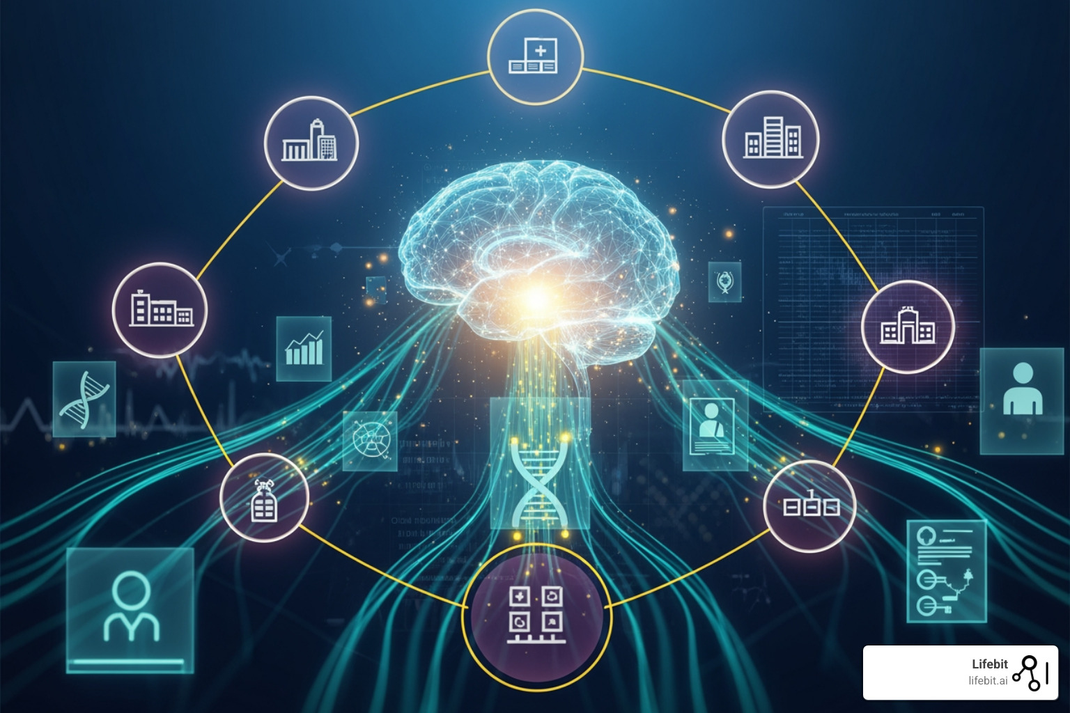 illustrating the concept of non-IID data across different hospitals - Federated Learning Meets Precision Medicine: How Collaboration Is Powering Personalized Care illustrating the concept of non-IID data across different hospitals - Federated Learning Meets Precision Medicine: How Collaboration Is Powering Personalized Care