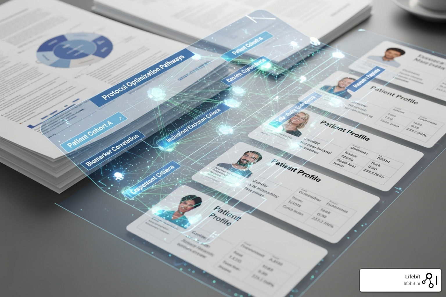 Image illustrating GenAI's role in protocol design and patient matching - Clinical Research SaaS: The Tech Stack Behind Modern Trials Image illustrating GenAI's role in protocol design and patient matching - Clinical Research SaaS: The Tech Stack Behind Modern Trials
