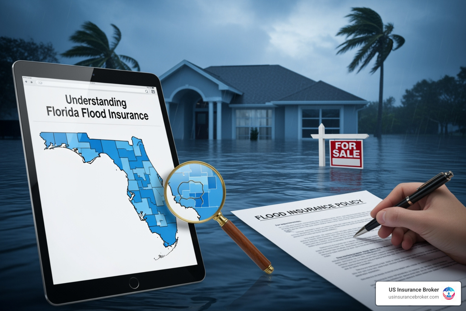FEMA flood map showing different flood zones in a coastal Florida area - flood insurance Florida FEMA flood map showing different flood zones in a coastal Florida area - flood insurance Florida