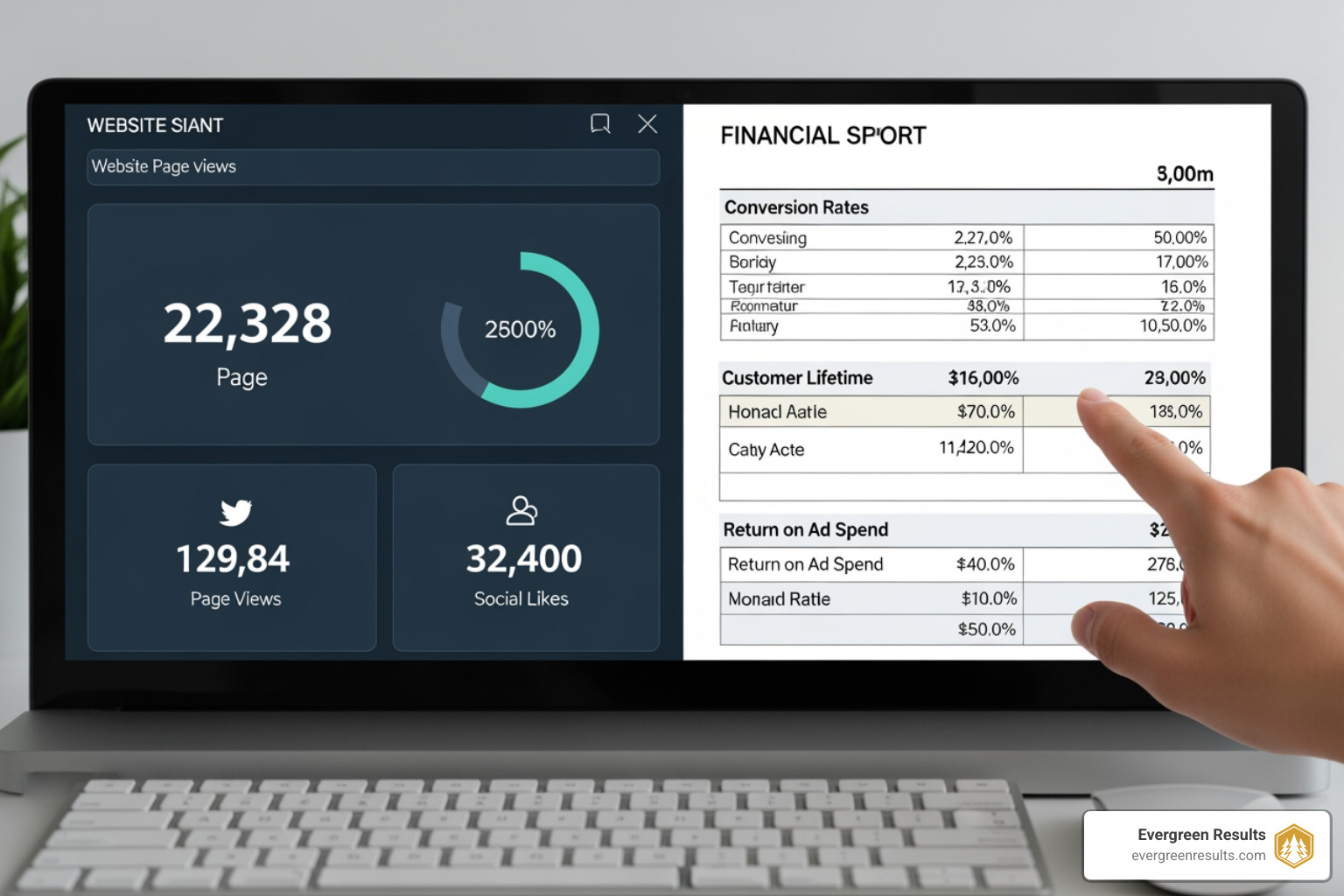 Table comparing vanity metrics vs. meaningful ROI metrics - Colorado digital marketing agency