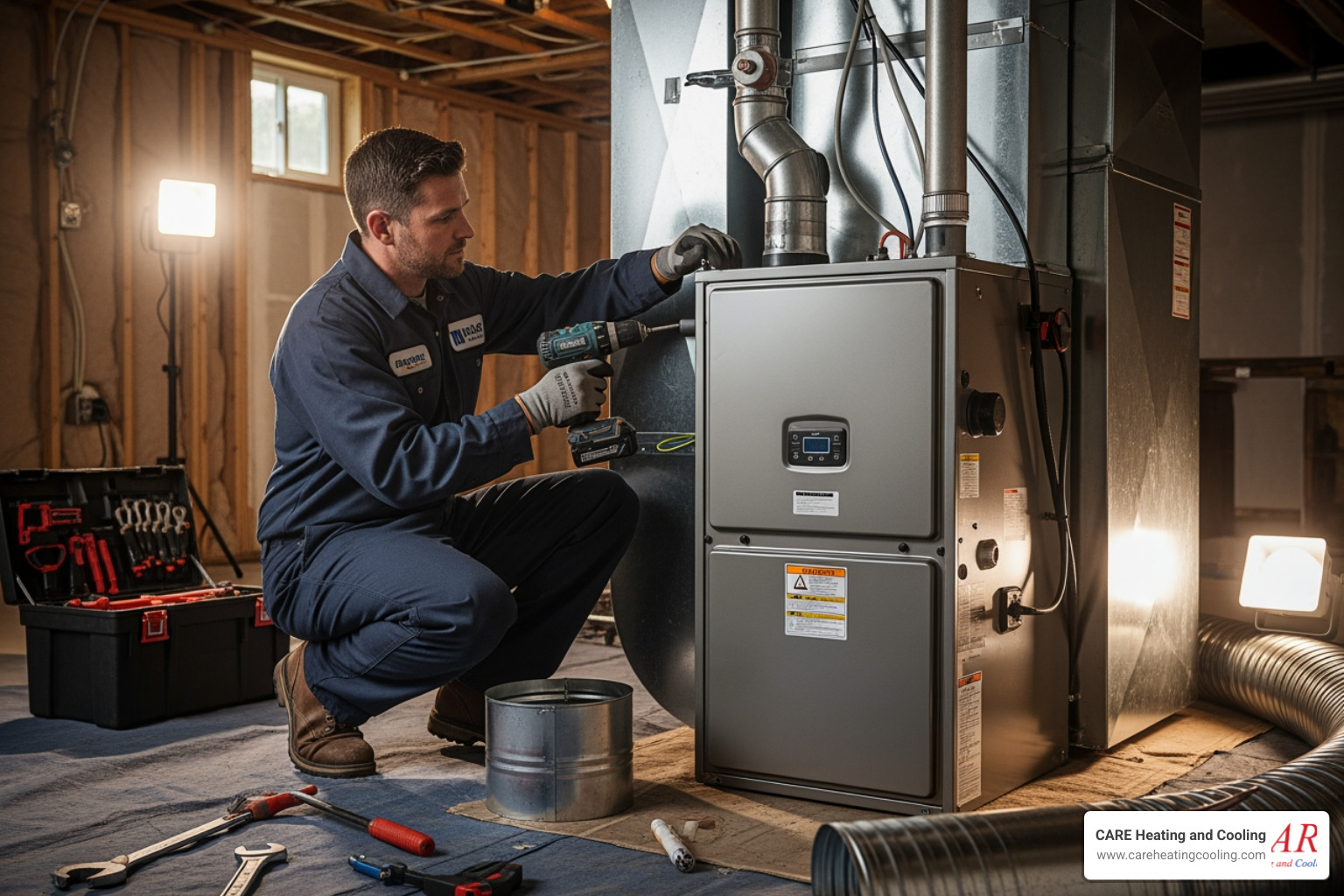 new high-efficiency furnace being installed - emergency furnace installation westerville new high-efficiency furnace being installed - emergency furnace installation westerville